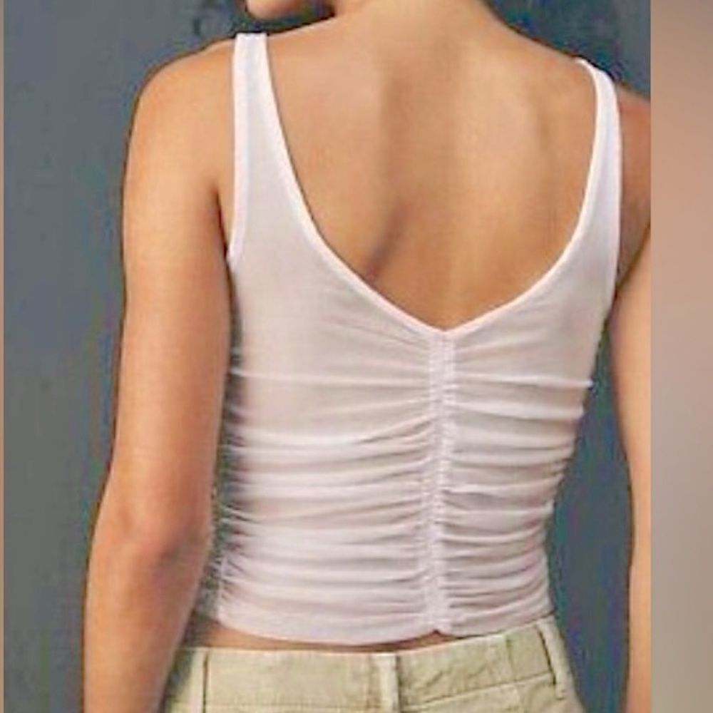 NWOT Free People All I Think About Brami Mesh Pink Tank Sleeveless Intimately S